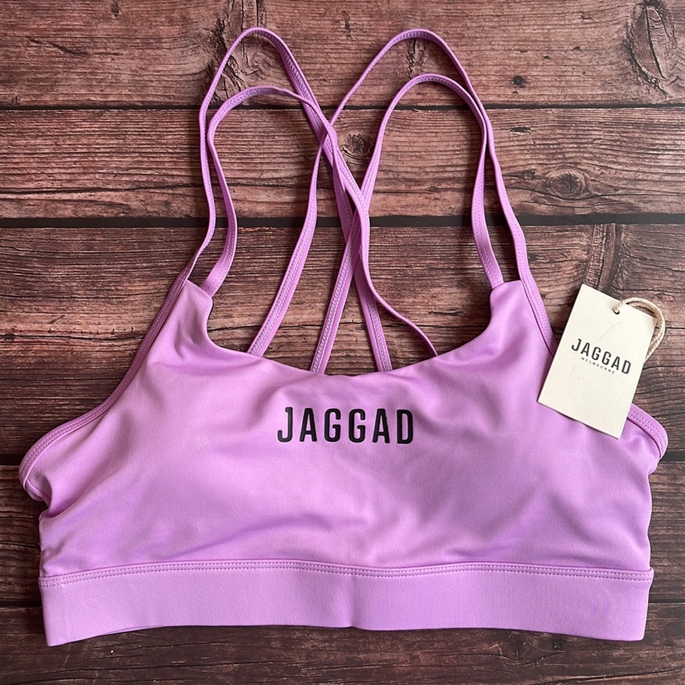 JAGGAD | Strappy Crop Bra in Violet/Black - Picture 4 of 7